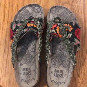 Muk Luks floral sandals